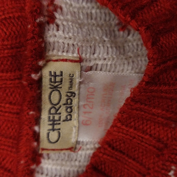 4/20$ 6/12m red white wintery sweater - Picture 3 of 5